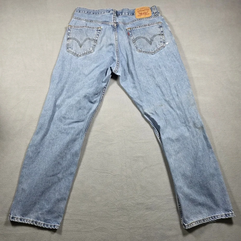 Levi's Jeans Mens W36 L30 Blue Straight Leg Regular‎ Fit 505 Light Wash